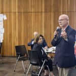 Facilitated discussion among Water Urgency Roundtable participants focused on California water challenges.