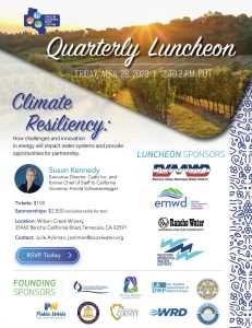 An image of the flyer advertising the SCWC's April 2023 Quarterly Luncheon